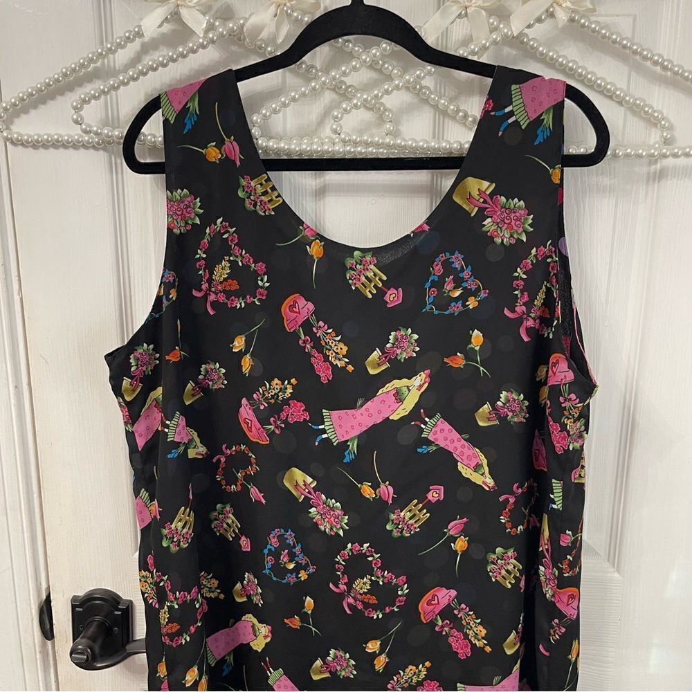 Vintage Impressions Flower & Polka Dot Layer Dress - Picture 2 of 14